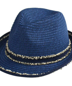 Women Straw Fedora Hat