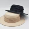 Stylish Pleat Folded Faric Felt Boater hats