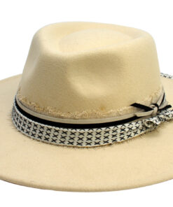 Tribe Pattern Men's Wide Brim Fedora Winter Hats 1