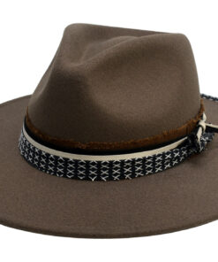 Tribe Pattern Men's Wide Brim Fedora Winter Hats